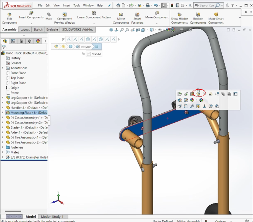 nháy chuột phải vào Component và chọn Edit Part