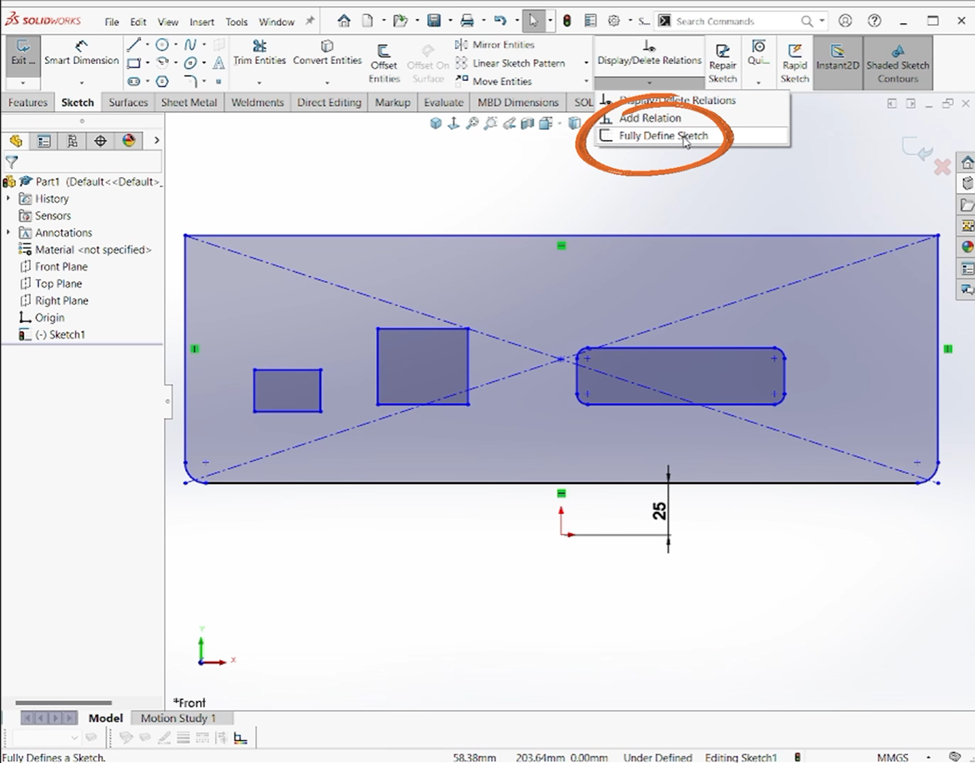 Fully Define Sketch - 02